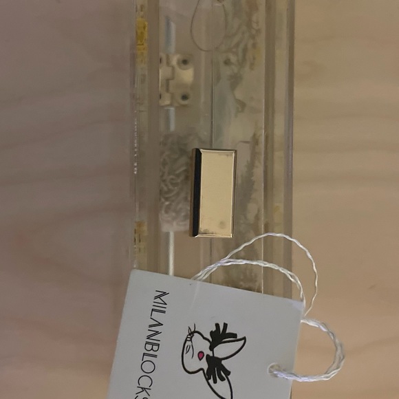 Milanblocks Floral Imprinted Acrylic Box Clutch - Picture 3 of 3